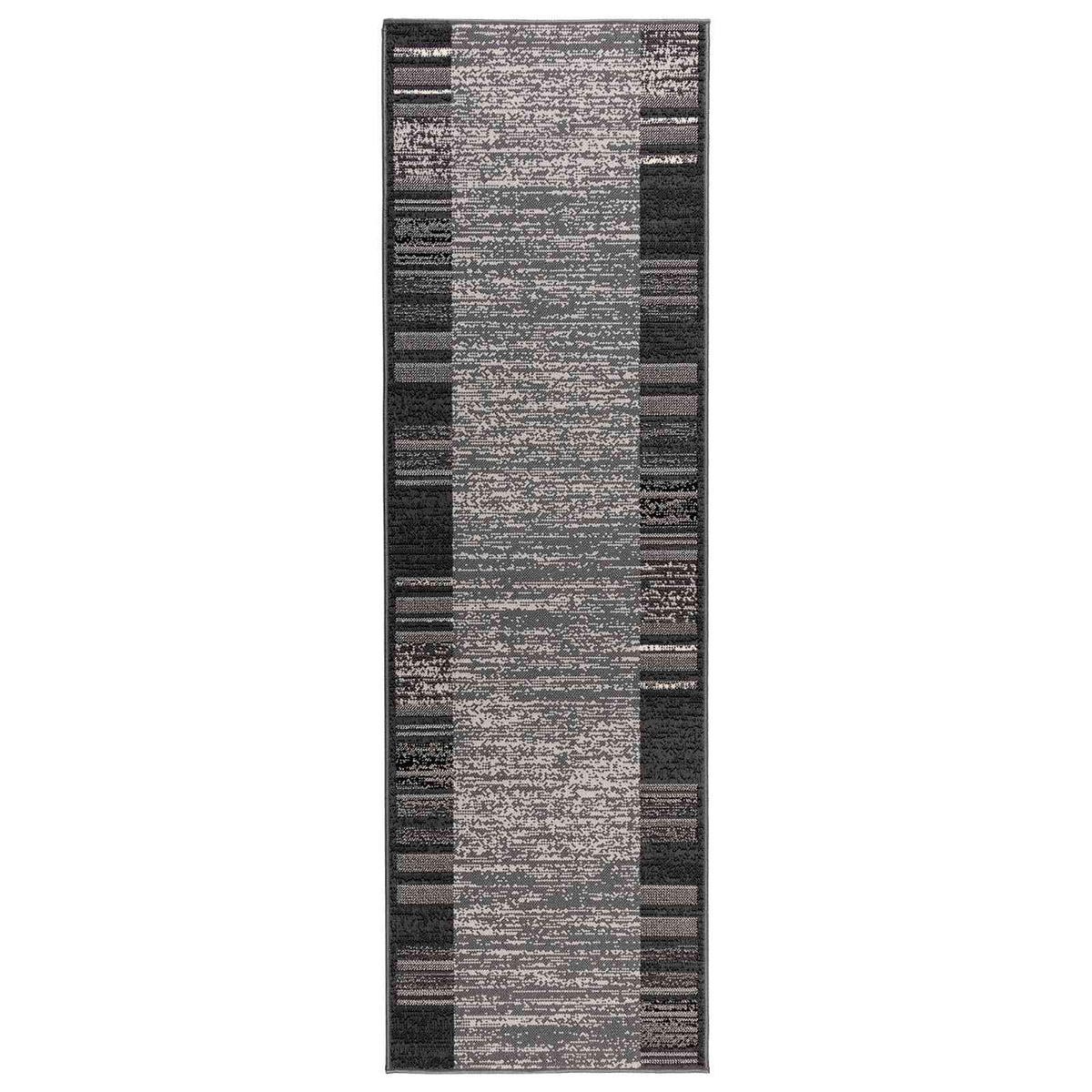 vidaXL Runner Rug FLORNES Woven Grey PP 7 mm