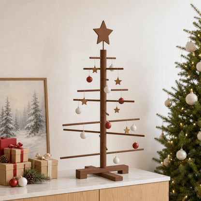 vidaXL Wooden Christmas Tree 75 cm Bamboo and Solid Pine Wood