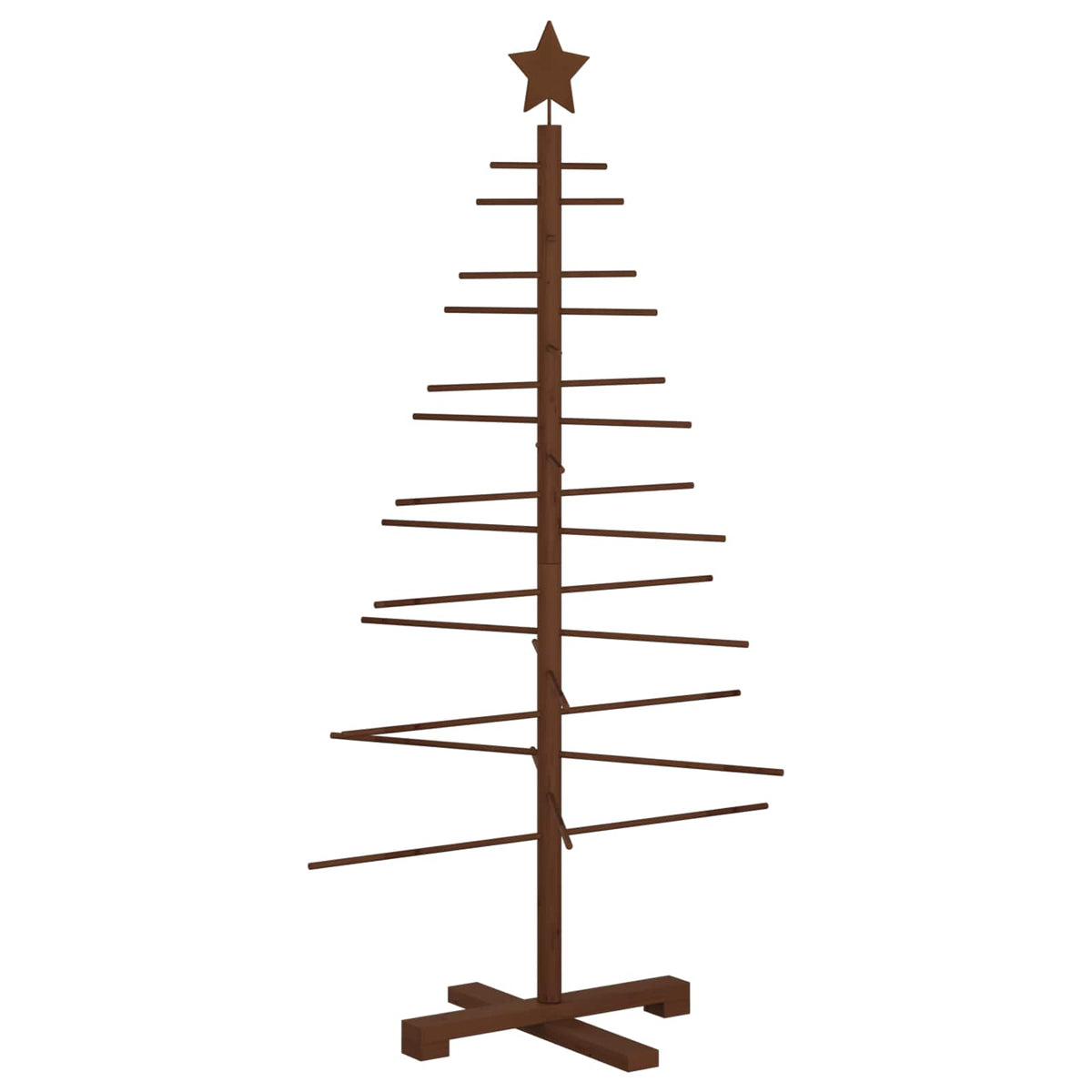 vidaXL Wooden Christmas Tree 125 cm Bamboo and Solid Pine Wood