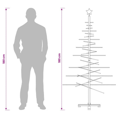 vidaXL Wooden Christmas Tree 180 cm Bamboo and Solid Pine Wood