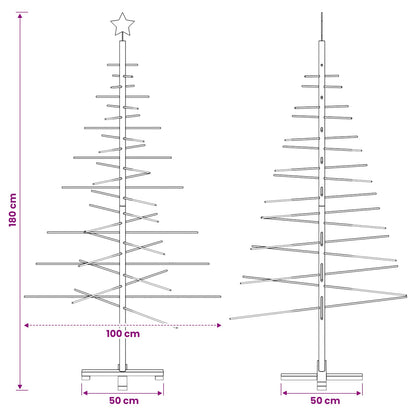 vidaXL Wooden Christmas Tree 180 cm Bamboo and Solid Pine Wood