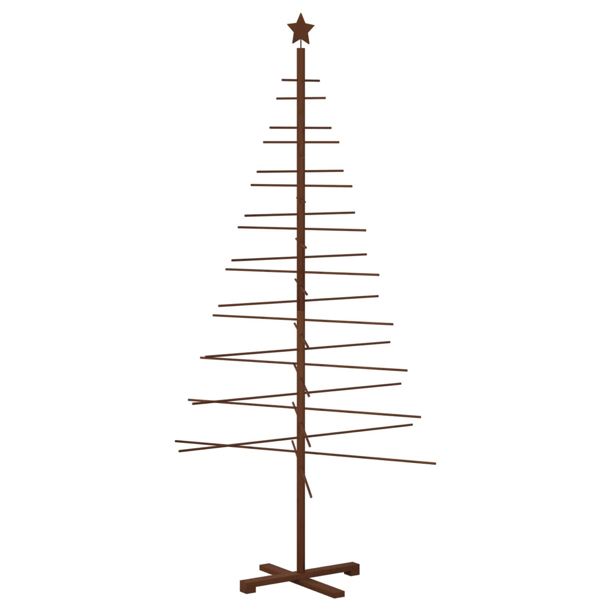 vidaXL Wooden Christmas Tree 210 cm Bamboo and Solid Pine Wood