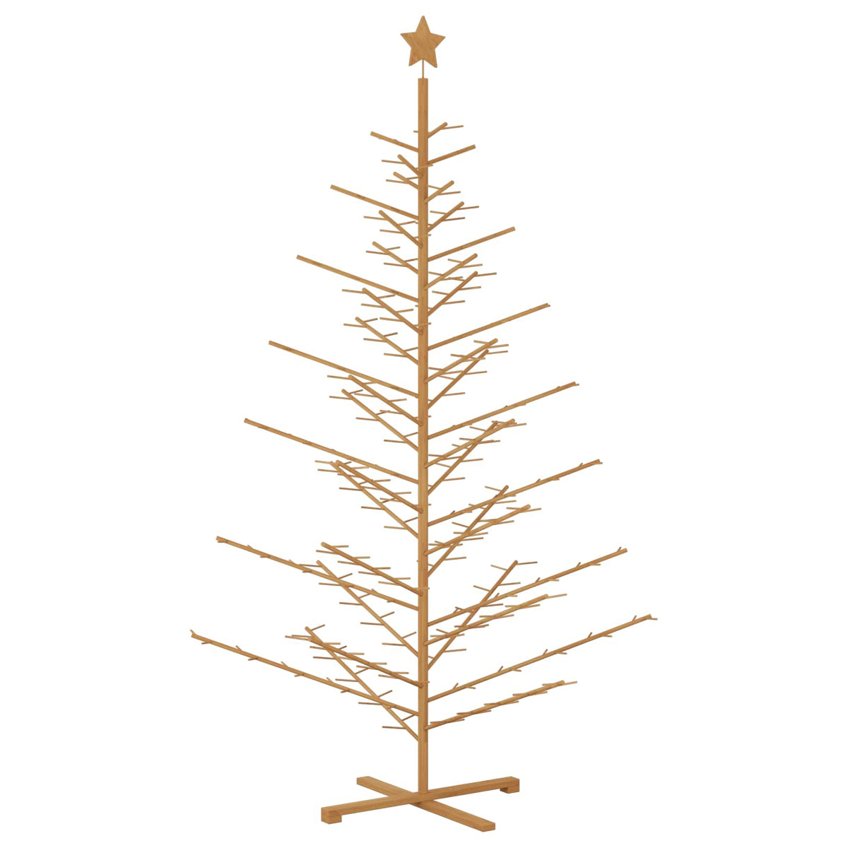 vidaXL Wooden Christmas Tree 240 cm Bamboo and Solid Pine Wood Brown