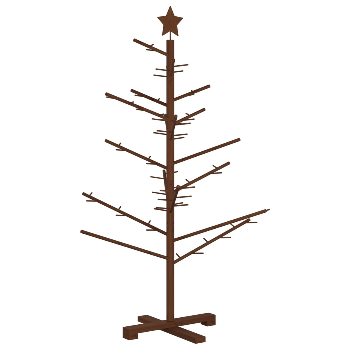 vidaXL Wooden Christmas Tree 125 cm Bamboo and Solid Pine Wood