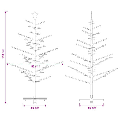 vidaXL Wooden Christmas Tree 150 cm Bamboo and Solid Pine Wood