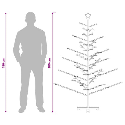 vidaXL Wooden Christmas Tree 180 cm Bamboo and Solid Pine Wood