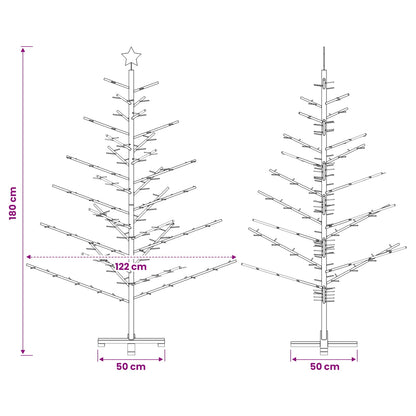 vidaXL Wooden Christmas Tree 180 cm Bamboo and Solid Pine Wood