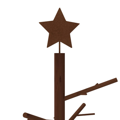 vidaXL Wooden Christmas Tree 210 cm Bamboo and Solid Pine Wood