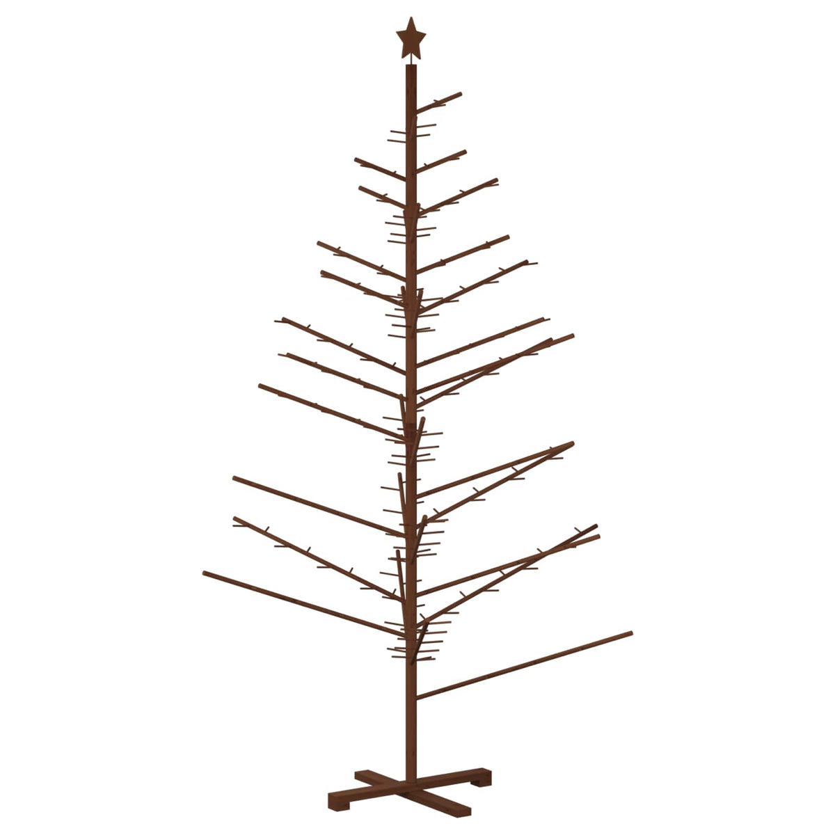 vidaXL Wooden Christmas Tree 210 cm Bamboo and Solid Pine Wood