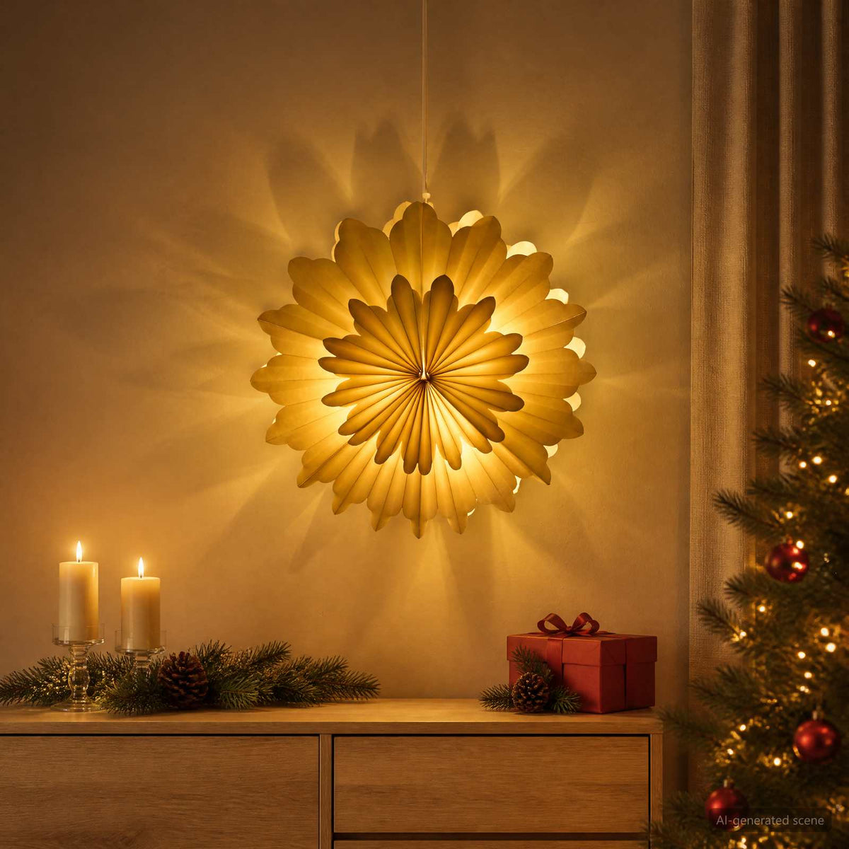 vidaXL Christmas Lighting RAAHE 10 LEDs Warm White 45 x 17 x 45 cm