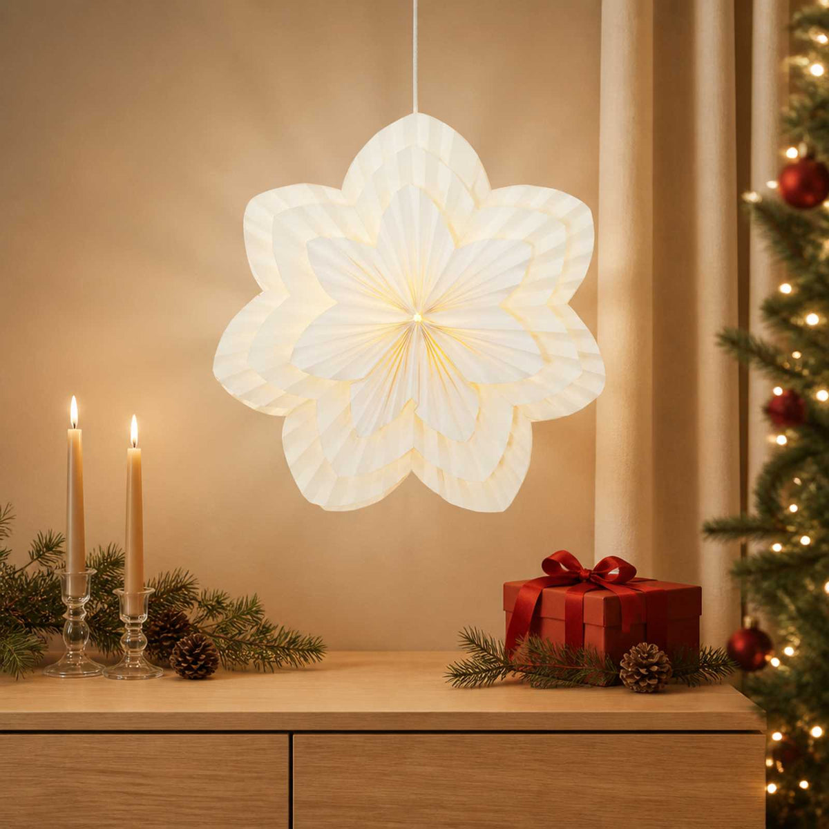 vidaXL Christmas Lighting RAAHE 10 LEDs Warm White 45 x 17 x 45 cm
