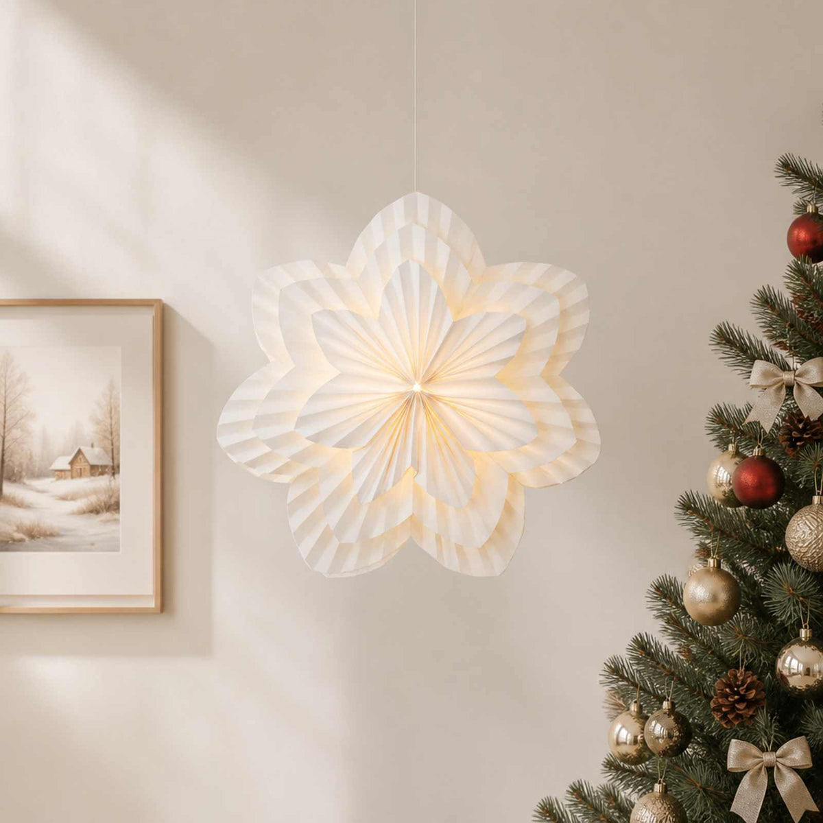 vidaXL Christmas Lighting RAAHE 10 LEDs Warm White 45 x 17 x 45 cm