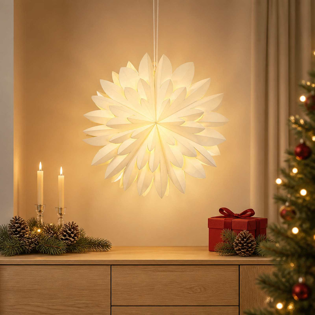 vidaXL Christmas Lighting RAAHE 10 LEDs Warm White 45 x 17 x 45 cm