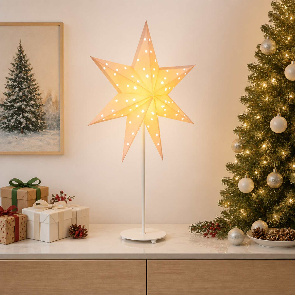 vidaXL Christmas Lighting RAAHE Warm White 35 x 15 x 55 cm