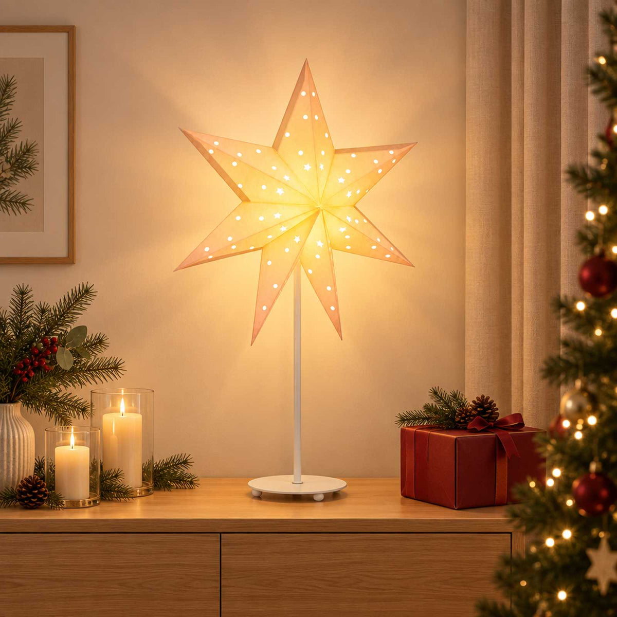 vidaXL Christmas Lighting RAAHE Warm White 35 x 15 x 55 cm
