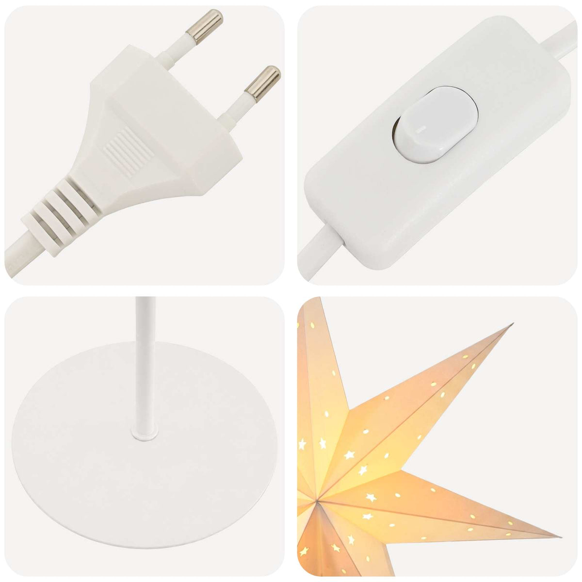vidaXL Christmas Lighting RAAHE Warm White 35 x 15 x 55 cm