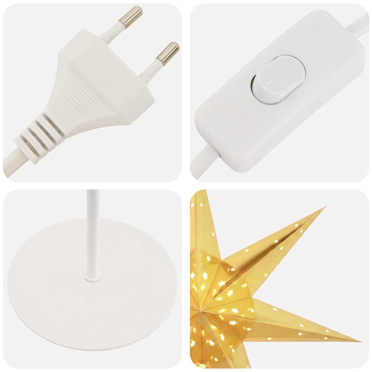 vidaXL Christmas Lighting RAAHE Warm White 55 x 15 x 70 cm