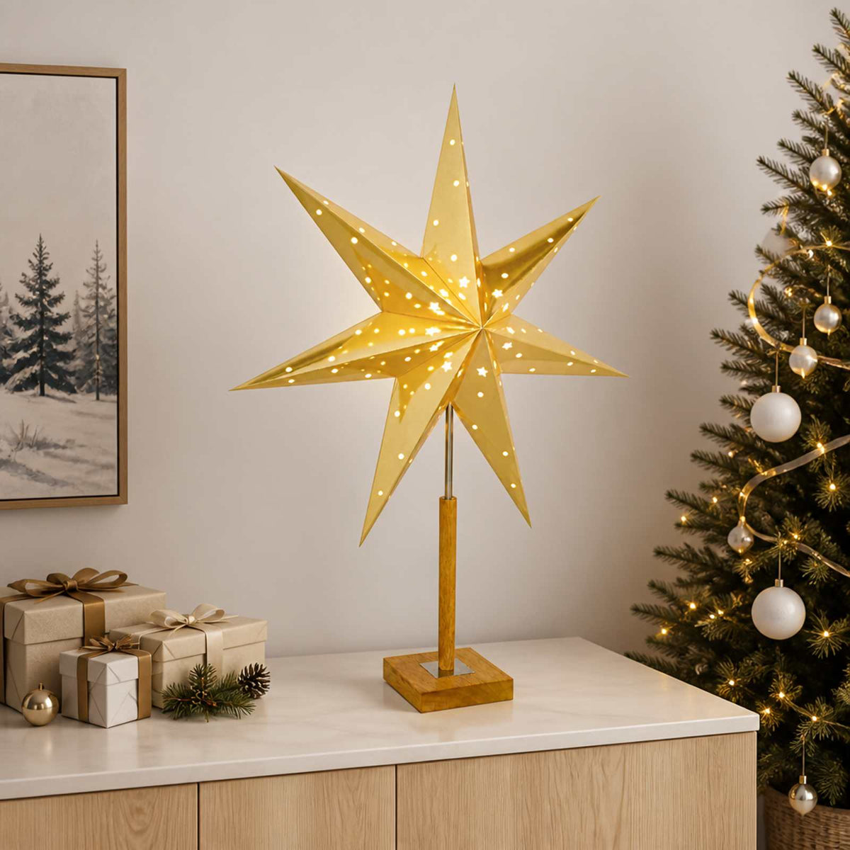 vidaXL Christmas Lighting RAAHE Warm White 35 x 15 x 55 cm
