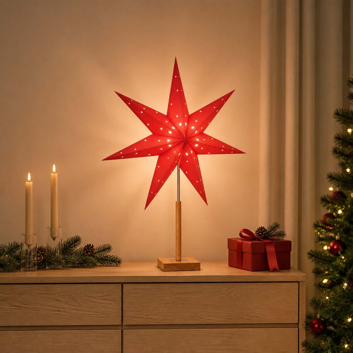 vidaXL Christmas Lighting RAAHE Warm White 35 x 15 x 55 cm