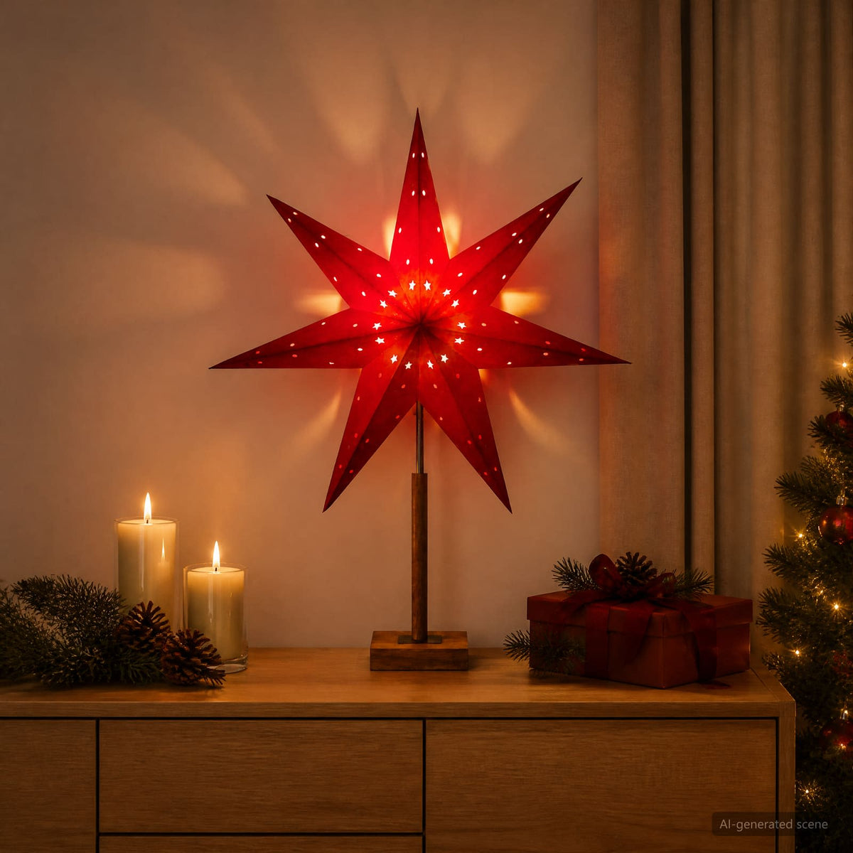vidaXL Christmas Lighting RAAHE Warm White 55 x 15 x 70 cm