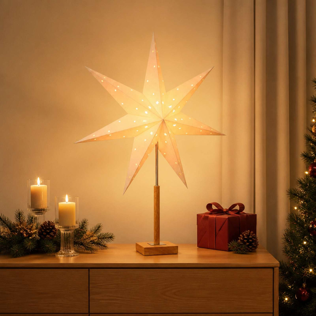 vidaXL Christmas Lighting RAAHE Warm White 55 x 15 x 70 cm