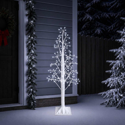 vidaXL Starburst Christmas Tree White 17 x 17 x 150 cm Plastic