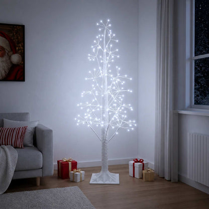 vidaXL Starburst Christmas Tree White 17 x 17 x 120 cm Plastic