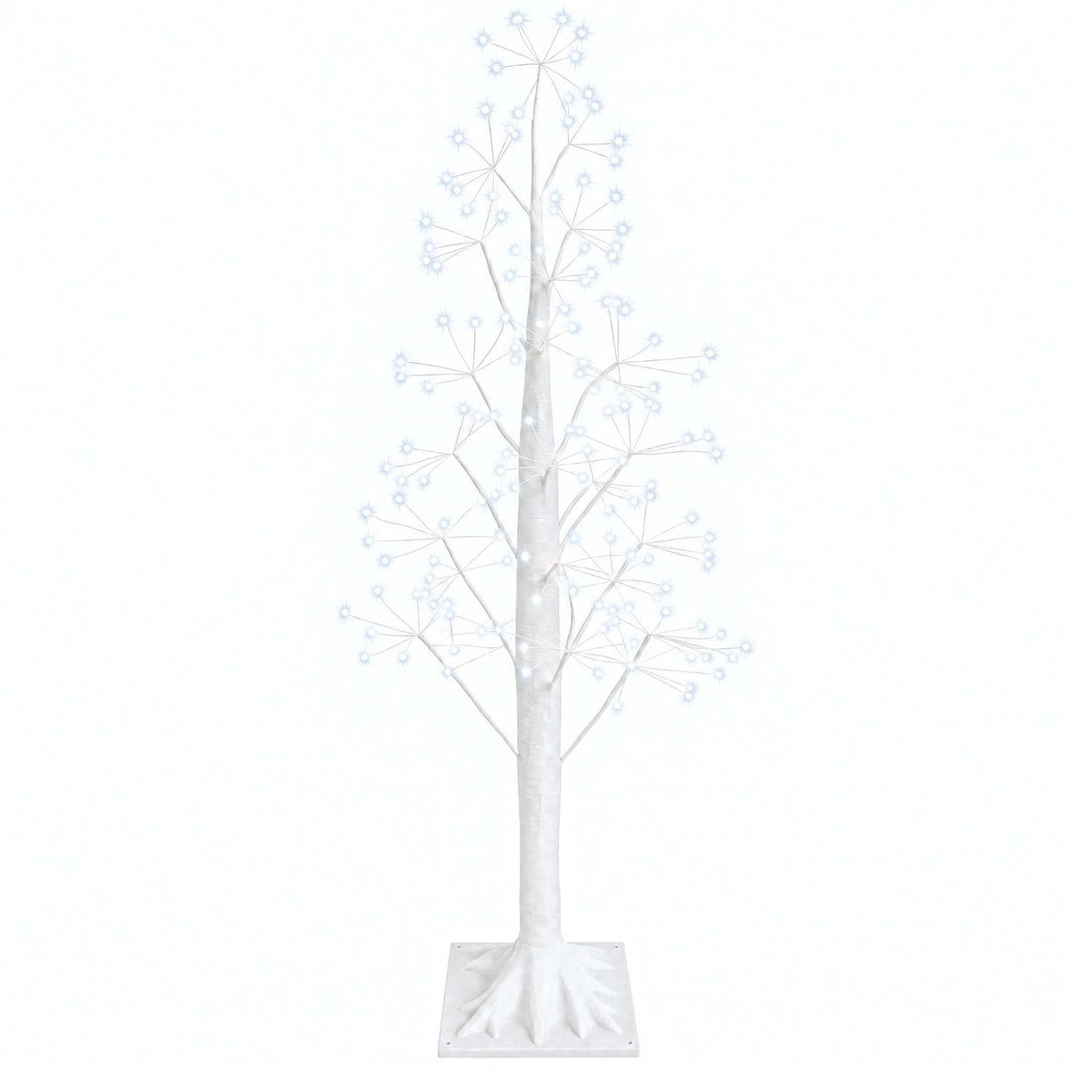 vidaXL Starburst Christmas Tree White 17 x 17 x 120 cm Plastic