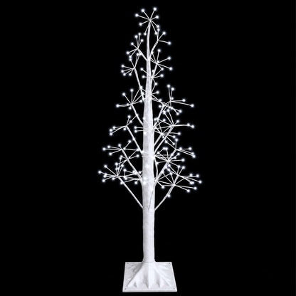 vidaXL Starburst Christmas Tree White 17 x 17 x 120 cm Plastic
