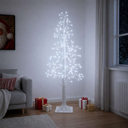 vidaXL Starburst Christmas Tree White 17 x 17 x 150 cm Plastic