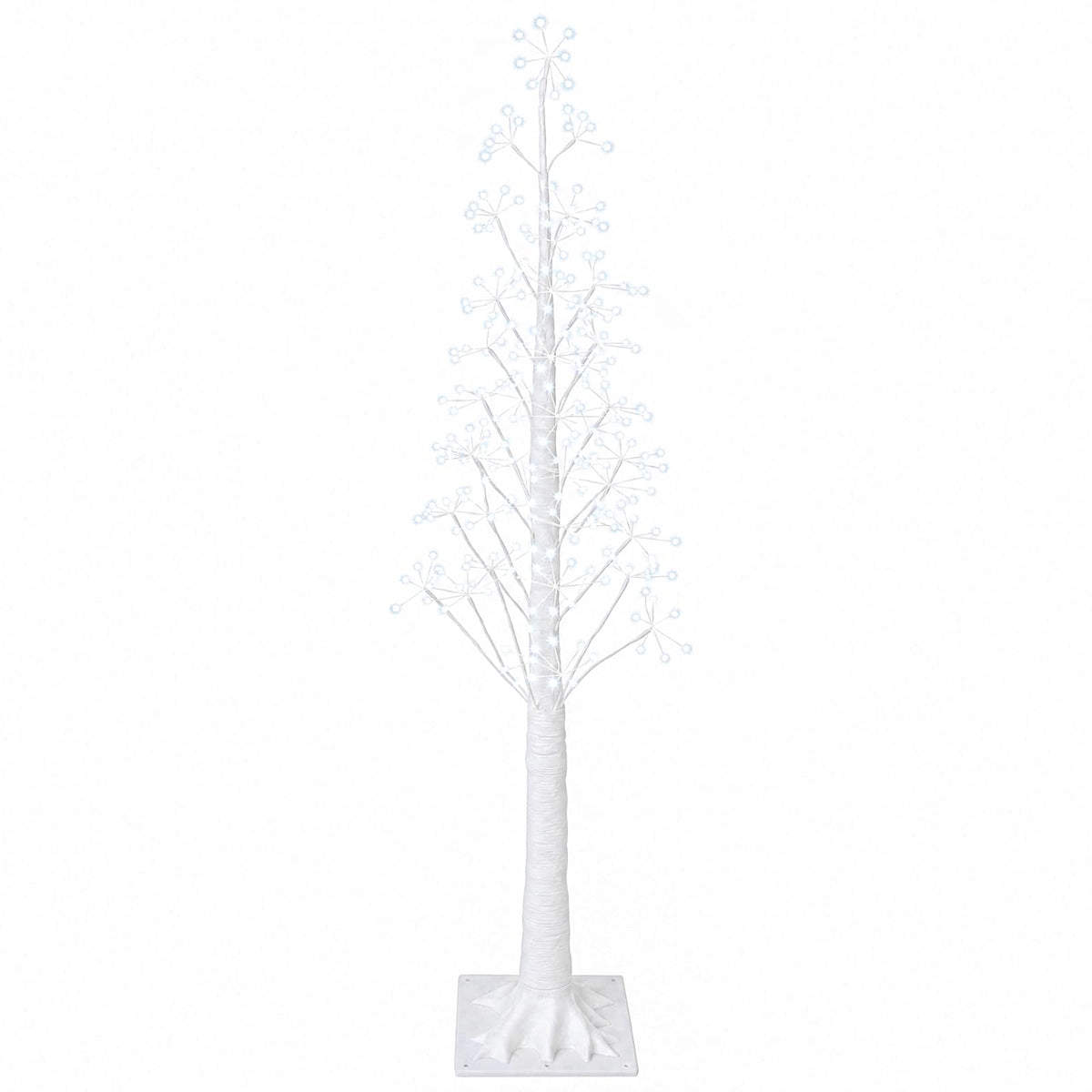 vidaXL Starburst Christmas Tree White 17 x 17 x 150 cm Plastic