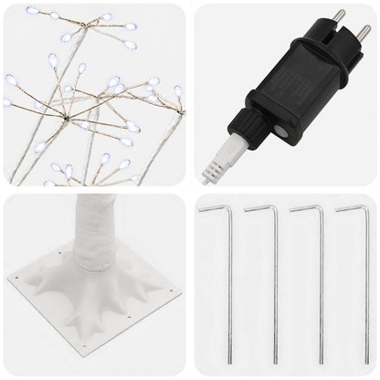 vidaXL Starburst Christmas Tree White 17 x 17 x 180 cm Plastic
