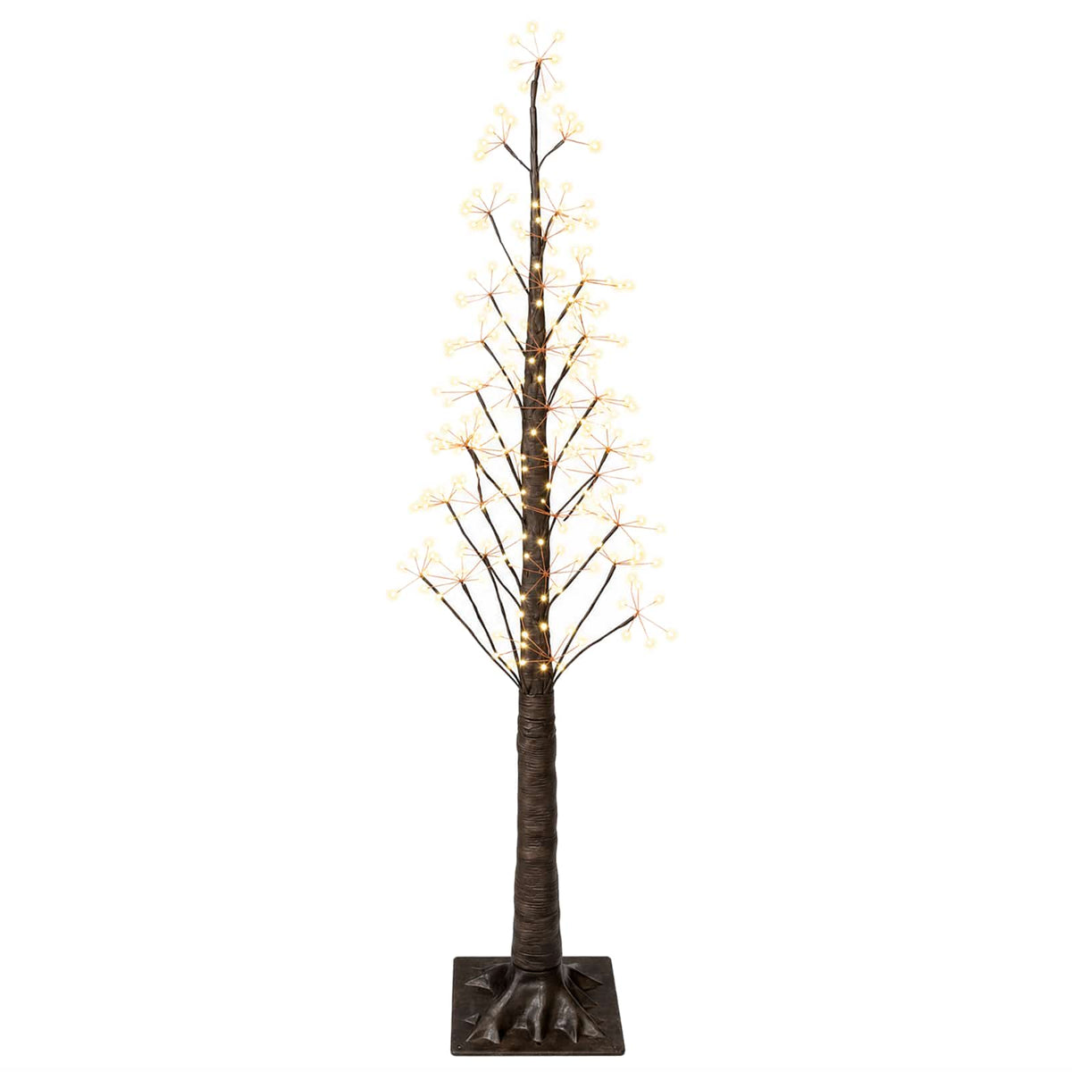 vidaXL Starburst Christmas Tree Brown 150 cm Plastic 304 LEDs