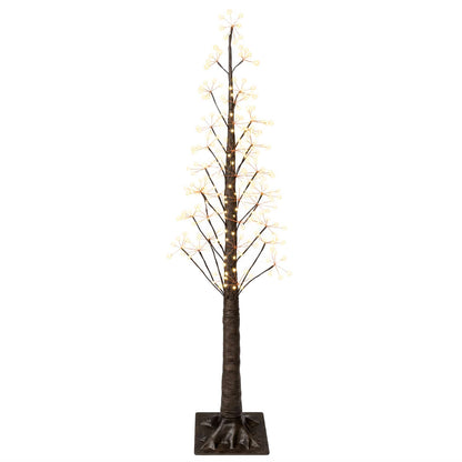 vidaXL Starburst Christmas Tree Brown 150 cm Plastic 304 LEDs