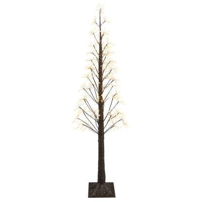 vidaXL Starburst Christmas Tree Brown 17 x 17 x 180 cm Plastic