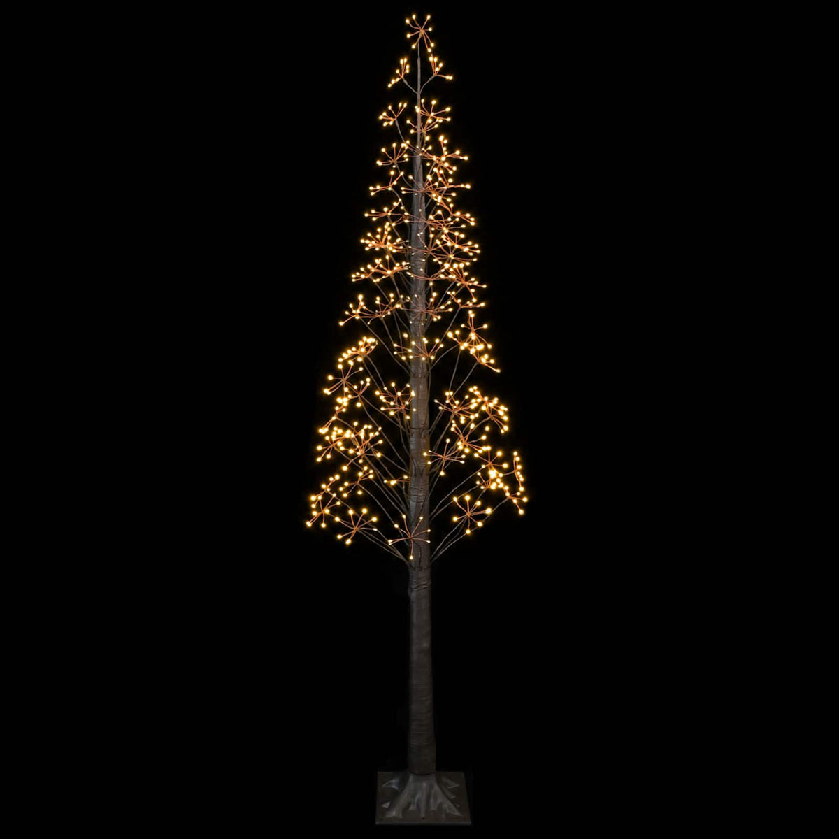 vidaXL Starburst Christmas Tree Brown 25 x 25 x 210 cm Plastic