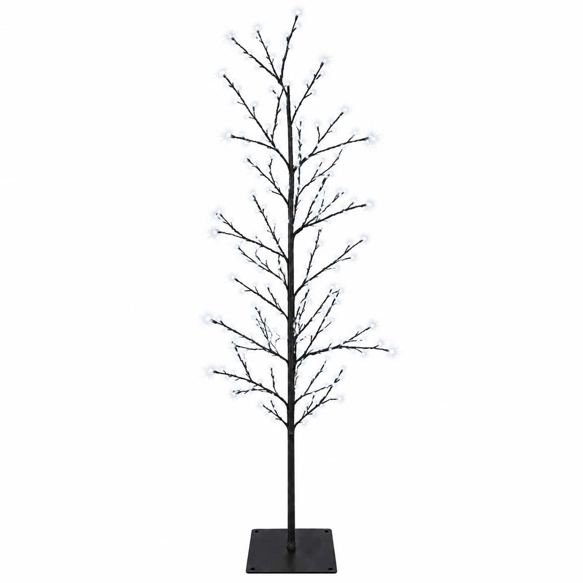vidaXL Micro Birch Christmas Tree Black 18 x 18 x 150 cm Steel
