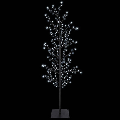 vidaXL Micro Birch Christmas Tree Black 18 x 18 x 150 cm Steel