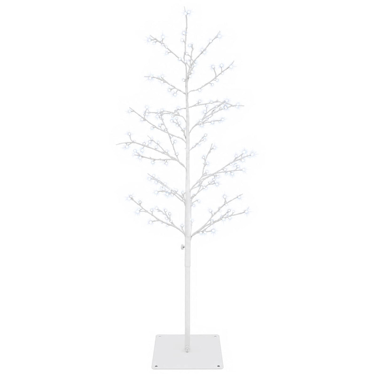 vidaXL Micro Birch Christmas Tree White 120 cm Steel 279 LEDs