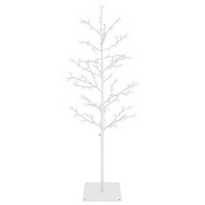 vidaXL Micro Birch Christmas Tree White 120 cm Steel 279 LEDs