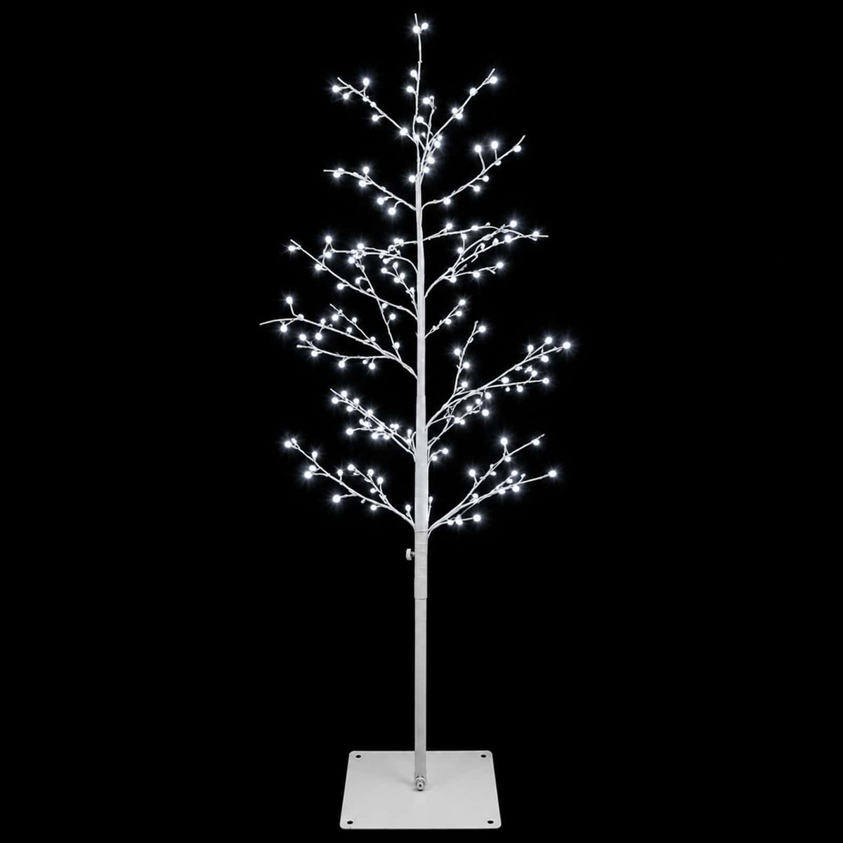 vidaXL Micro Birch Christmas Tree White 120 cm Steel 279 LEDs
