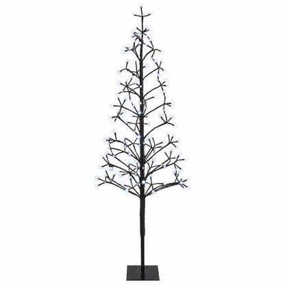 vidaXL LED String Christmas Tree Black 18 x 18 x 150 cm Steel 164 LEDs