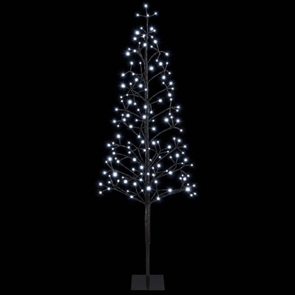 vidaXL LED String Christmas Tree Black 18 x 18 x 150 cm Steel 164 LEDs