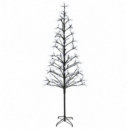 vidaXL LED String Christmas Tree Black 47 x 240 cm Steel 268 LEDs