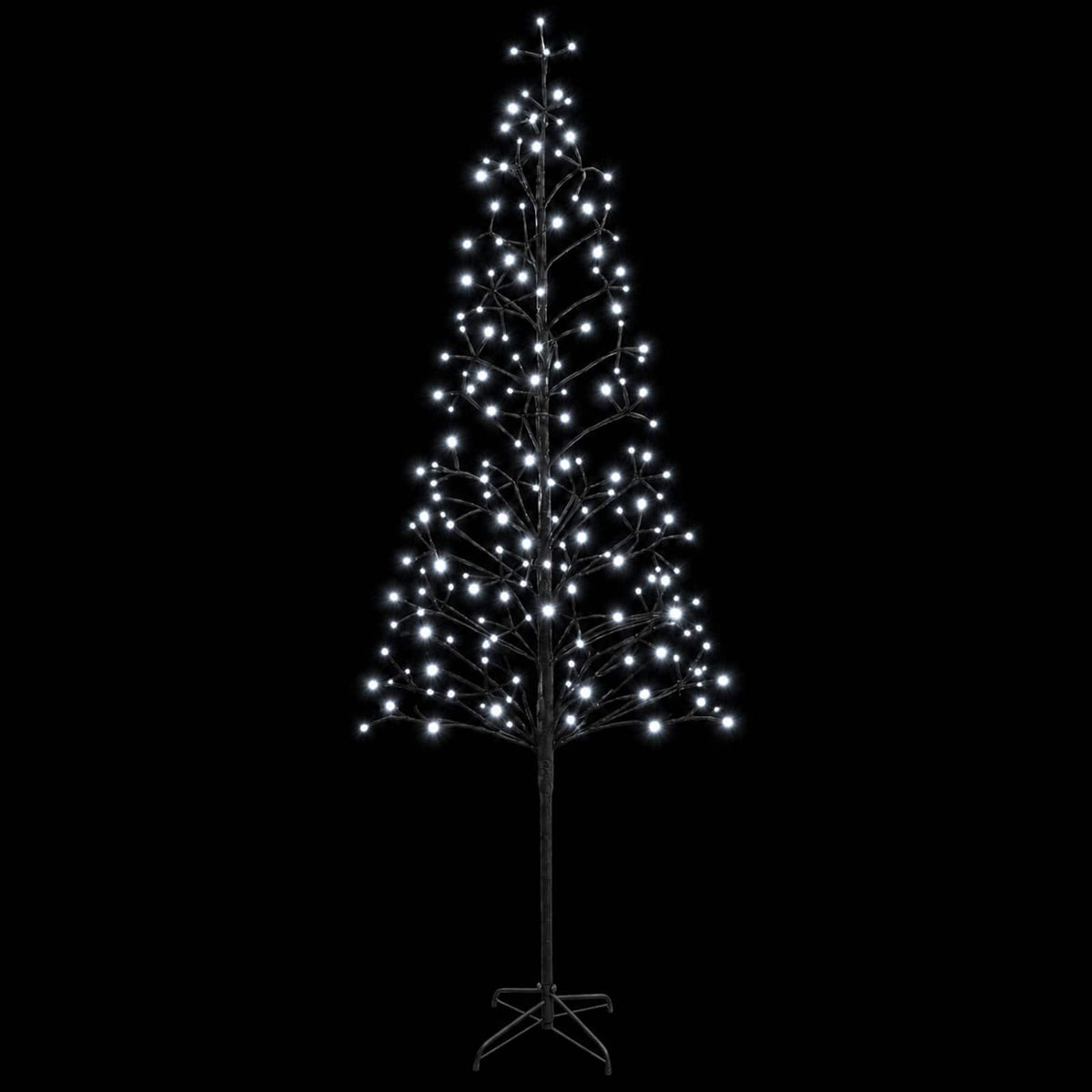 vidaXL LED String Christmas Tree Black 47 x 240 cm Steel 268 LEDs