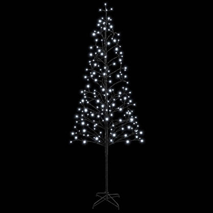 vidaXL LED String Christmas Tree Black 47 x 240 cm Steel 268 LEDs