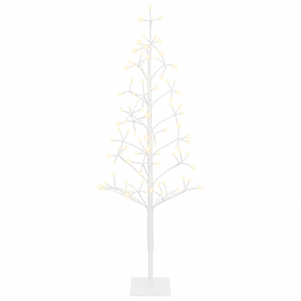 vidaXL LED String Christmas Tree White 18 x 18 x 120 cm Steel 140 LEDs