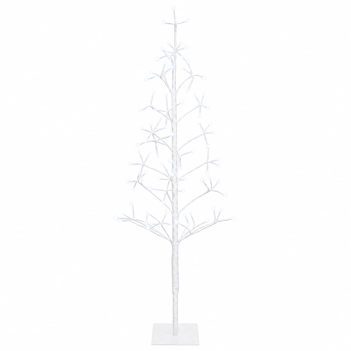 vidaXL LED String Christmas Tree White 18 x 18 x 120 cm Steel 140 LEDs