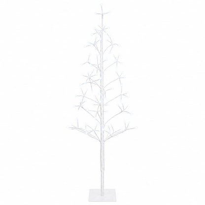vidaXL LED String Christmas Tree White 18 x 18 x 120 cm Steel 140 LEDs