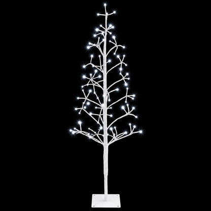 vidaXL LED String Christmas Tree White 18 x 18 x 120 cm Steel 140 LEDs